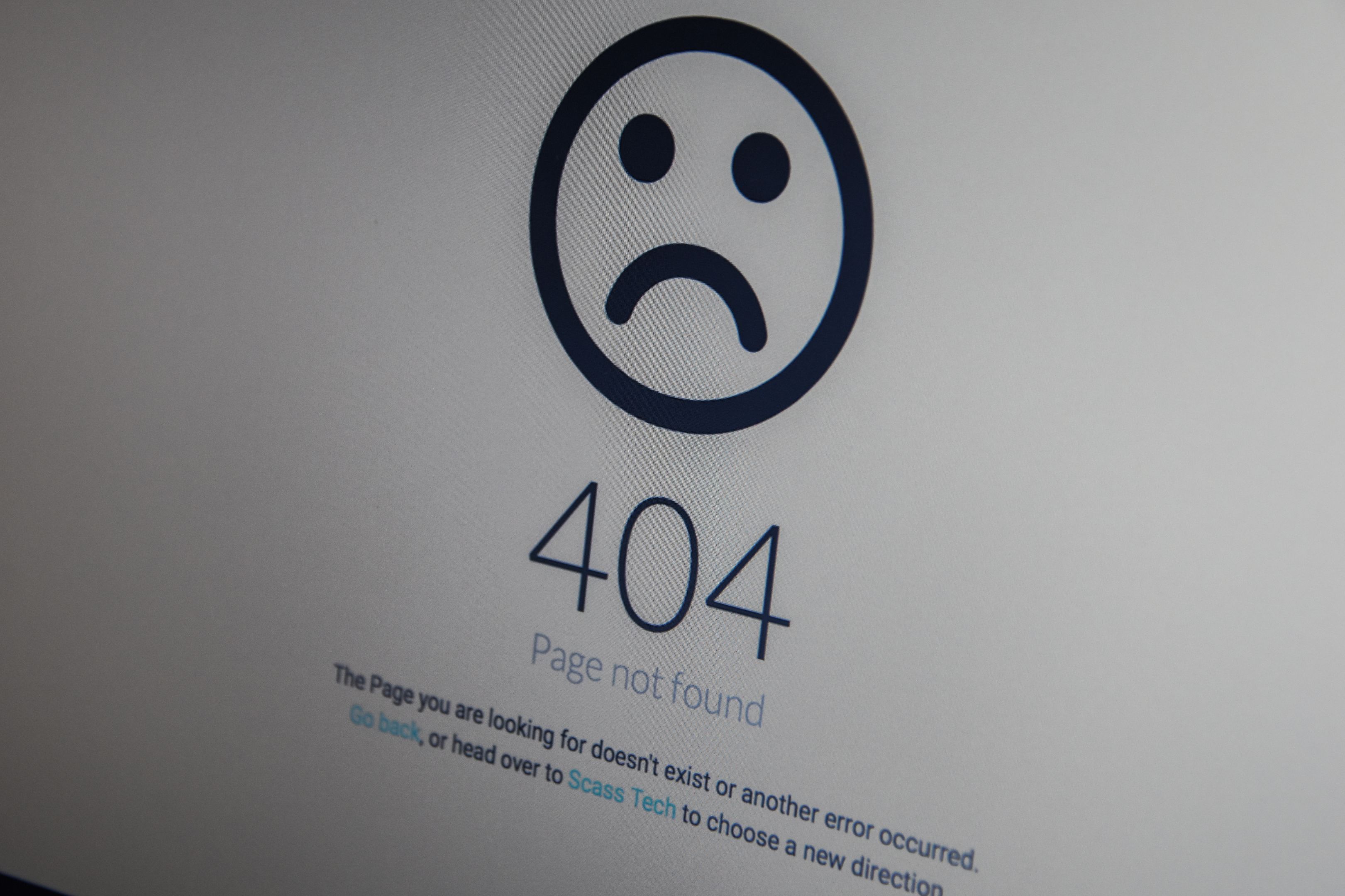 Career feeling a little lost, right now? 404 error message page on a laptop screen.