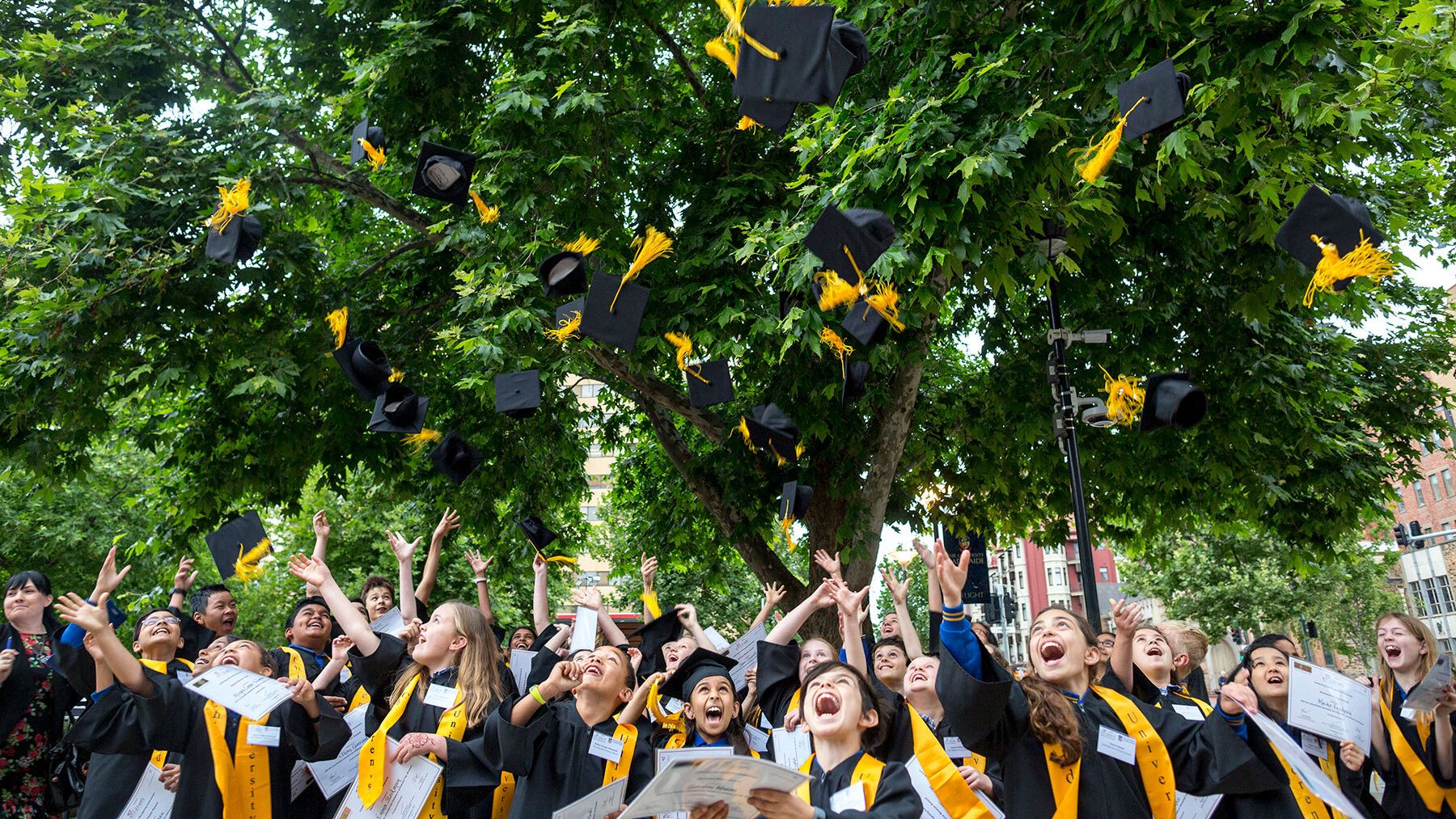Children graduating from a study program Children graduating from a study program