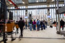 Guests watching an engineering technology demonstration at Swinburne Open Day.