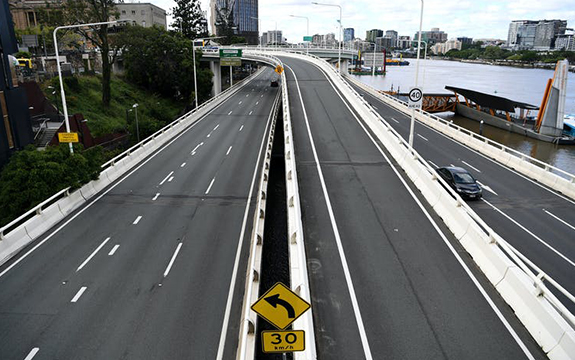 Deserted streets during COVID-19 lockdown