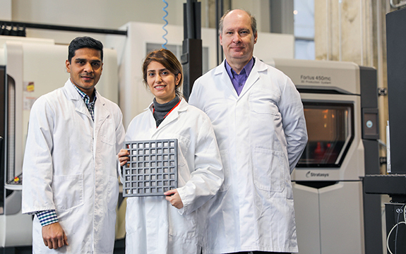 Dr Nishar Hameed (project leader), Mojdeh Reghat (PhD student) and Professor Franz Fuss (sensor expert) 