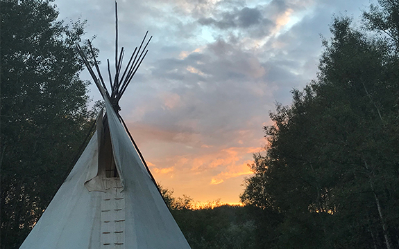 A Teepee tent.