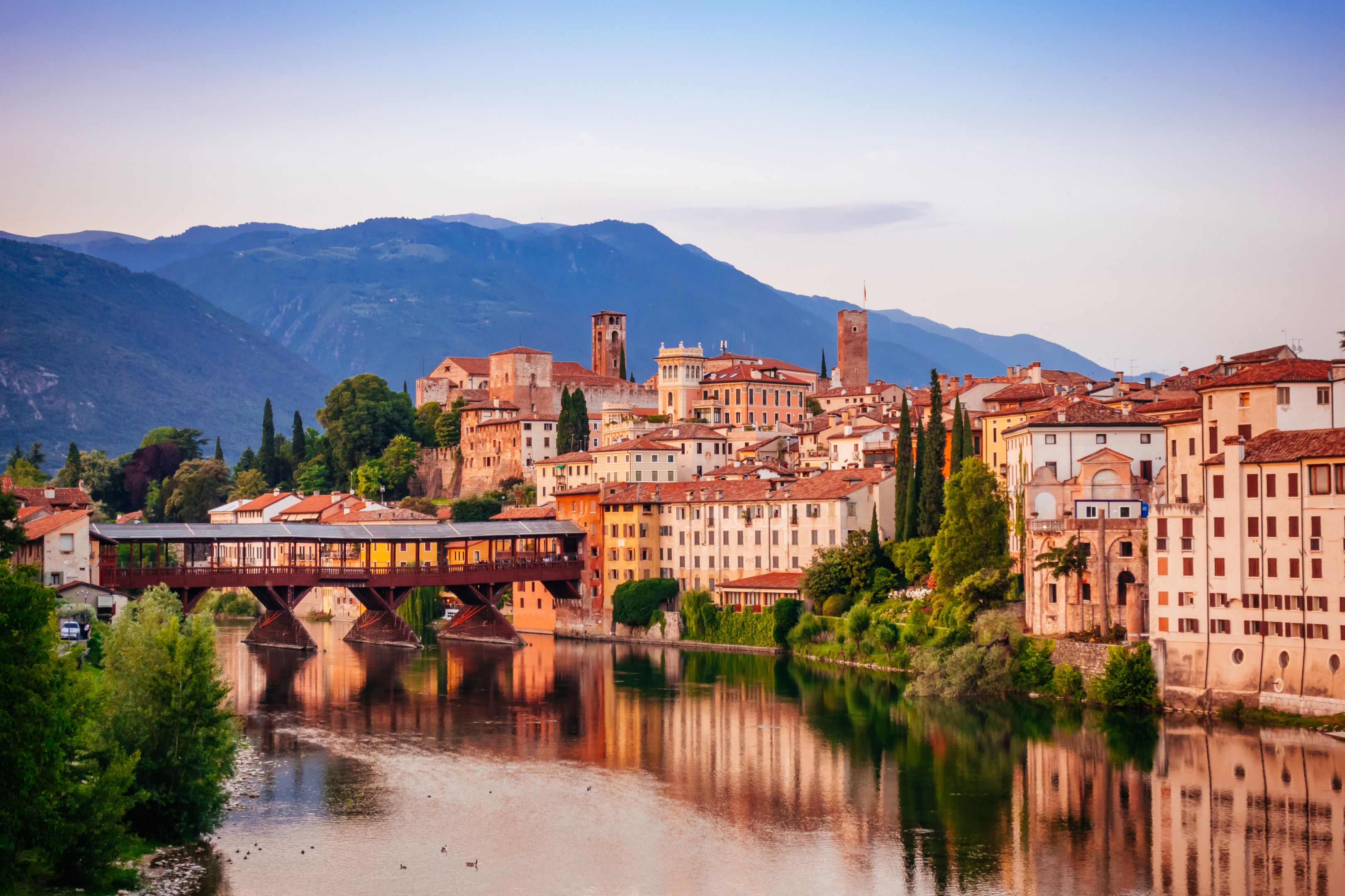 Bassano del Grappa Ponte Vecchio in Veneto Region Northern Italy Bassano del Grappa Ponte Vecchio in Veneto Region Northern Italy