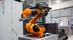 Robotic arm and 'fill' multilayer machinery at CSIRO Industry 4.0 Testlab Clayton
