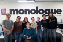 Group photo of Swinburne interns on the set of Monologue