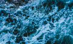 foaming seawater