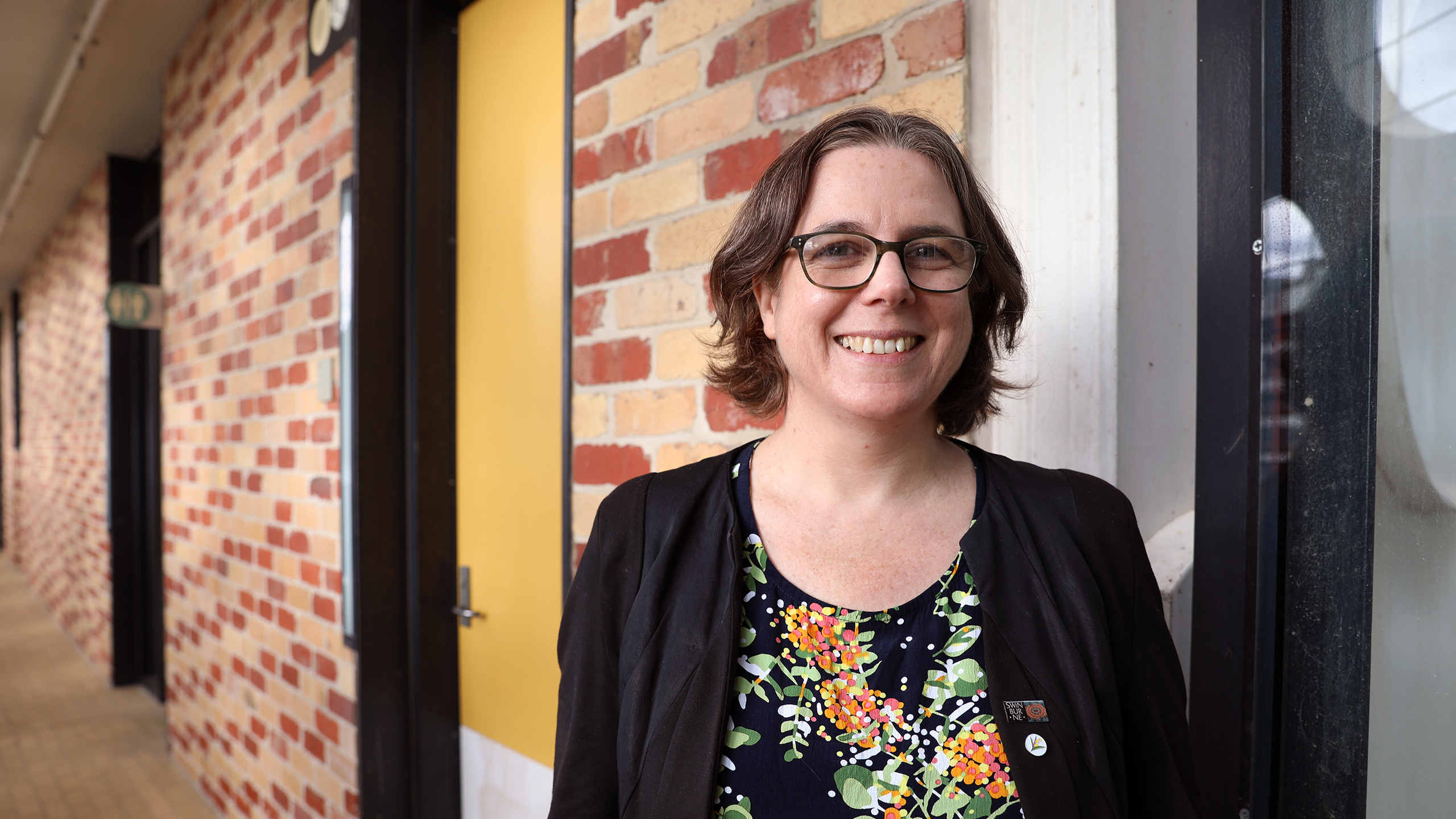 Professor Virginia Kilborn in the ATC building